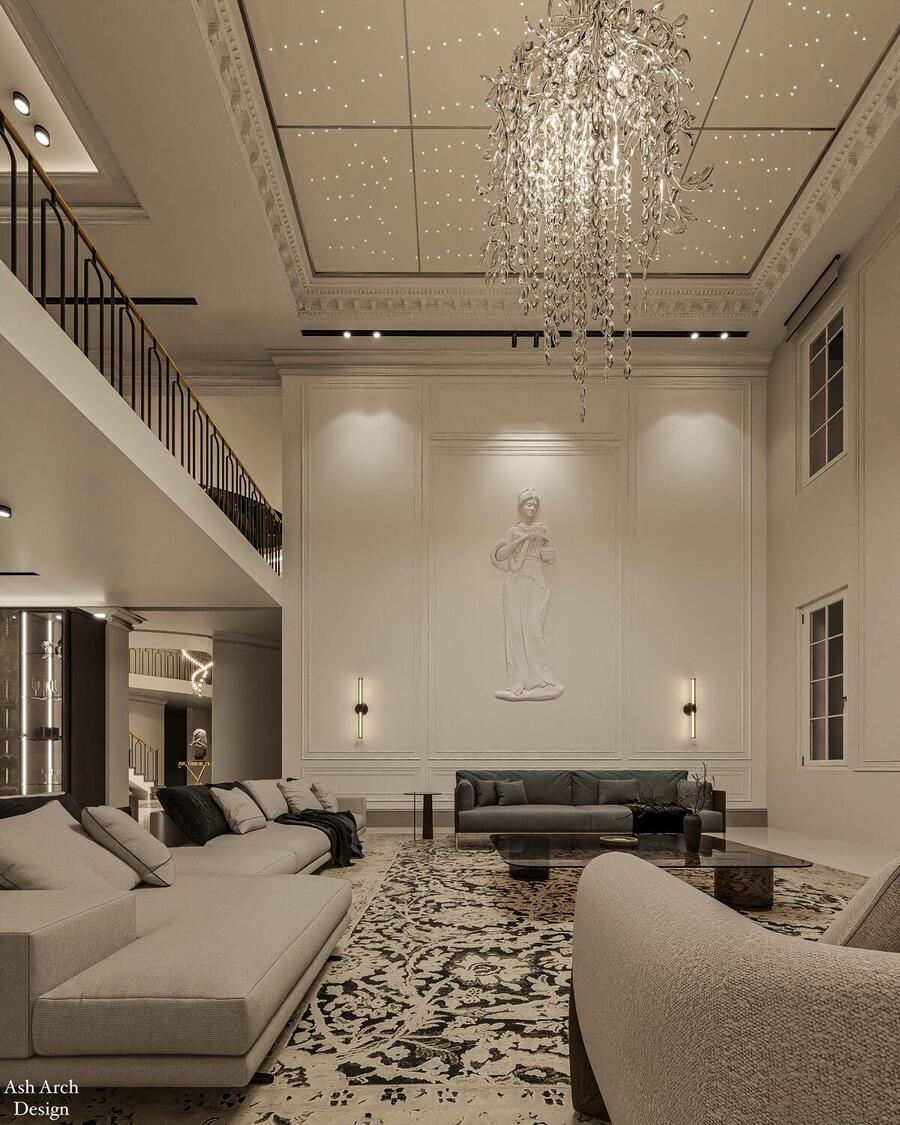 Double-height living room