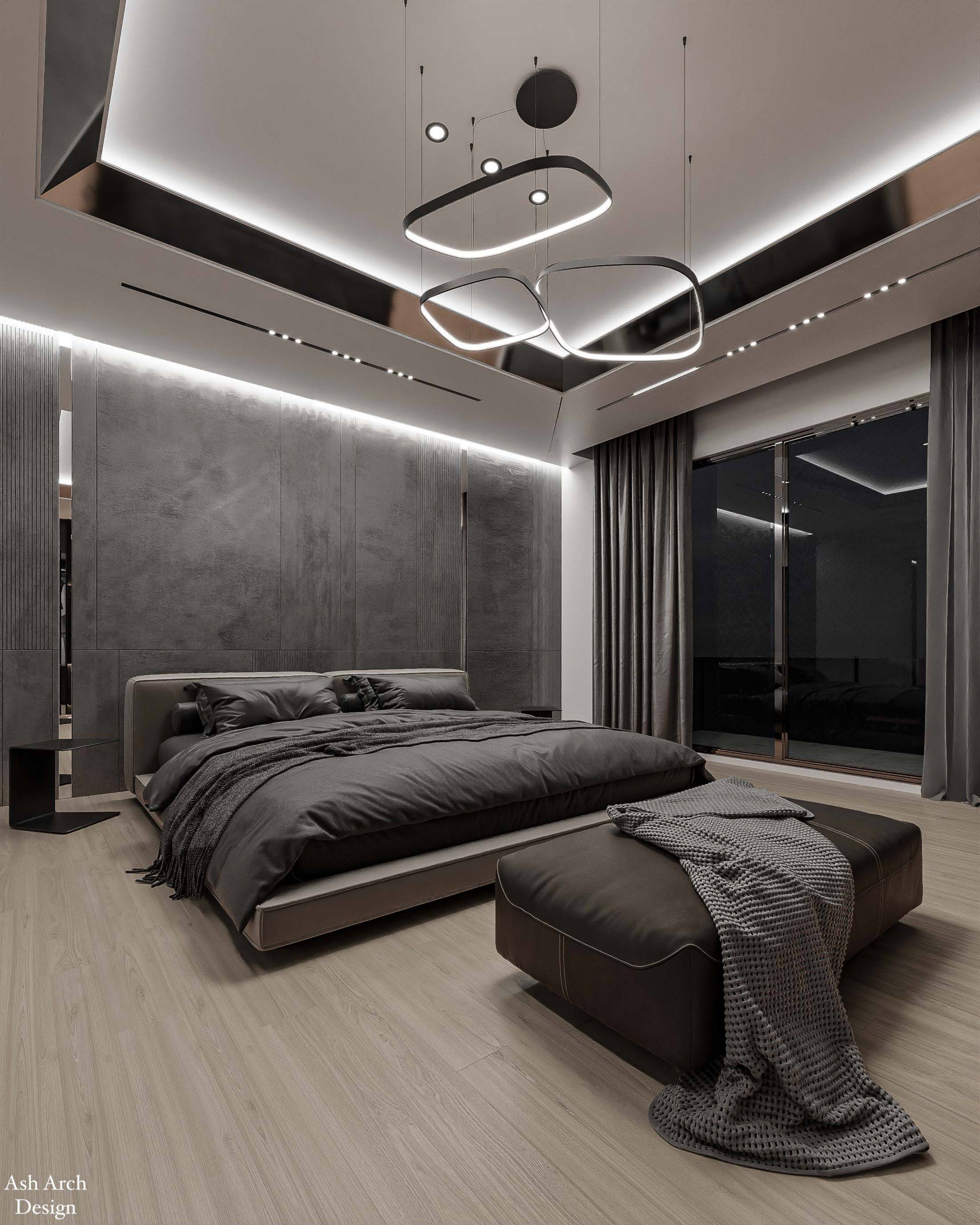 Master bedroom night