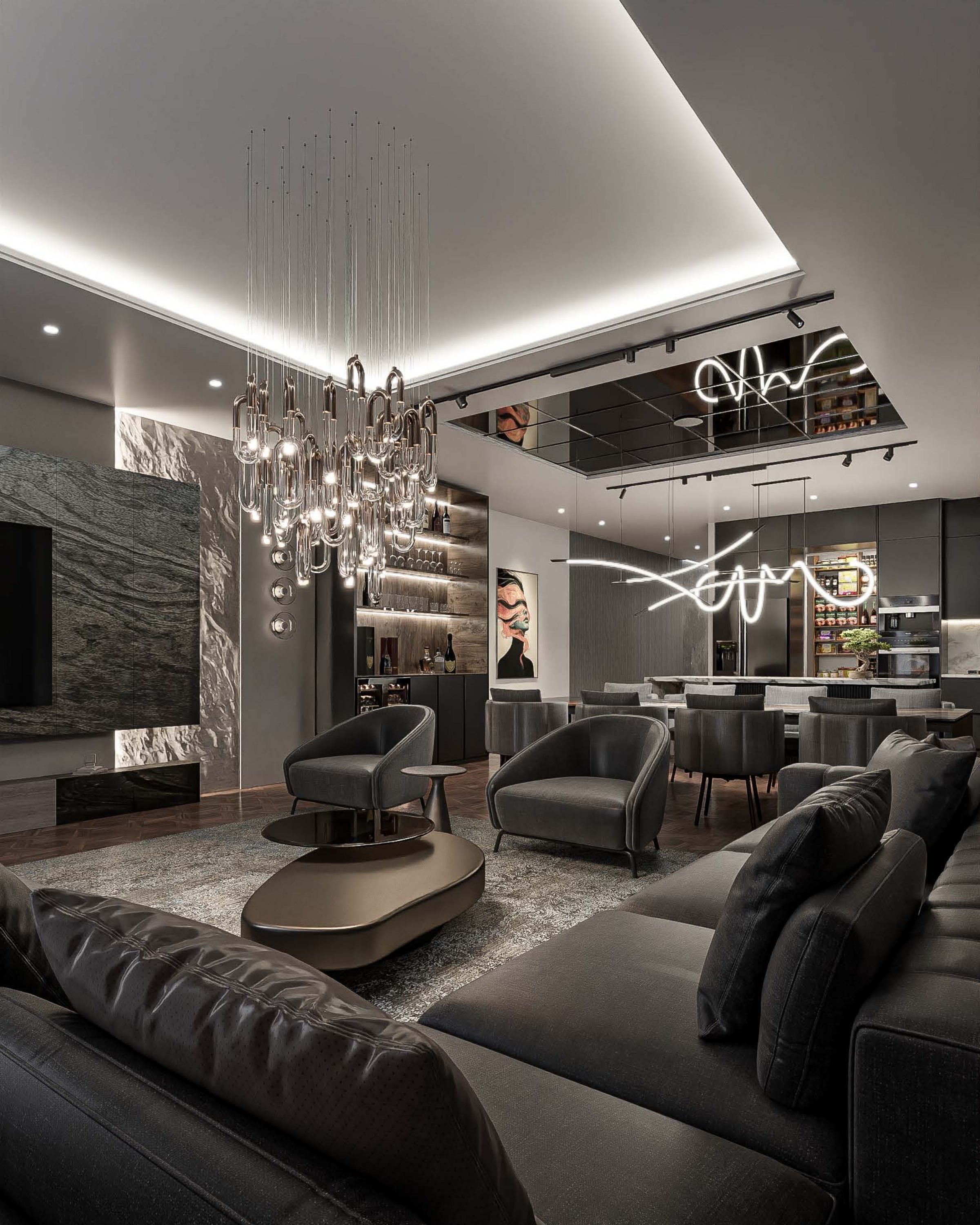 Unit1 open plan living dining
