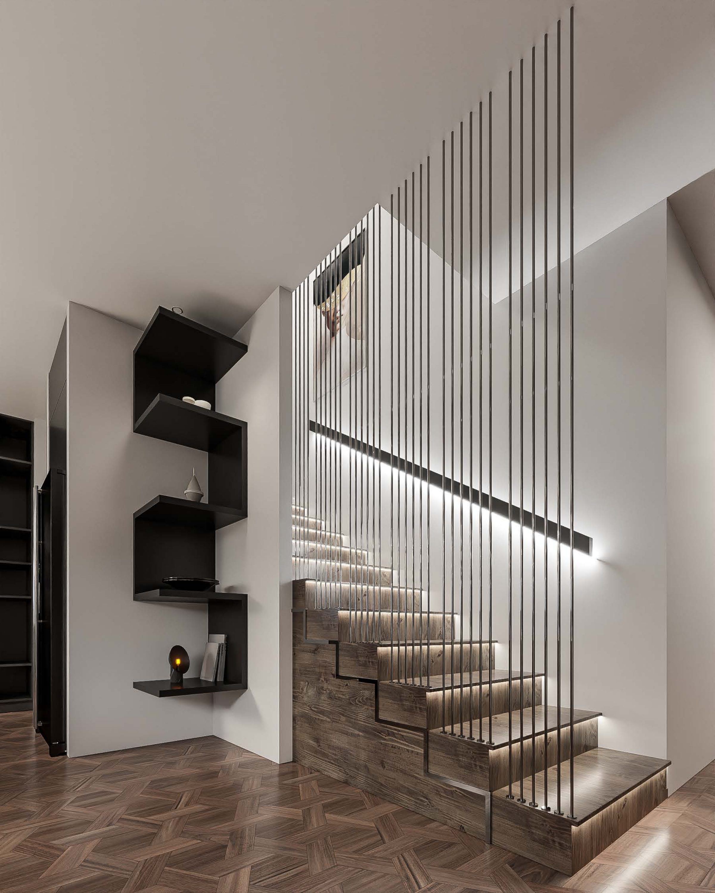 Unit1 staircase rod balustrade