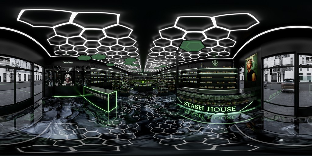 Stash House 360 panoramic render