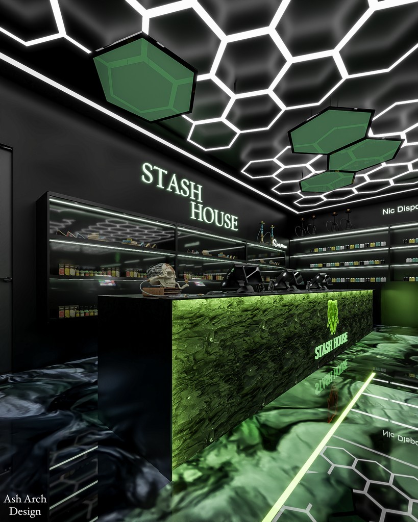Stash House checkout counter